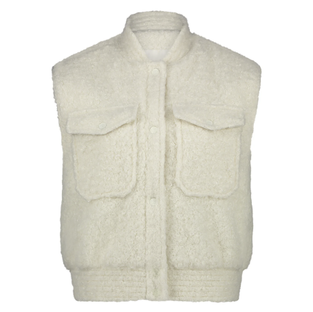 NUKUS Mia Gilet Boucle Off White