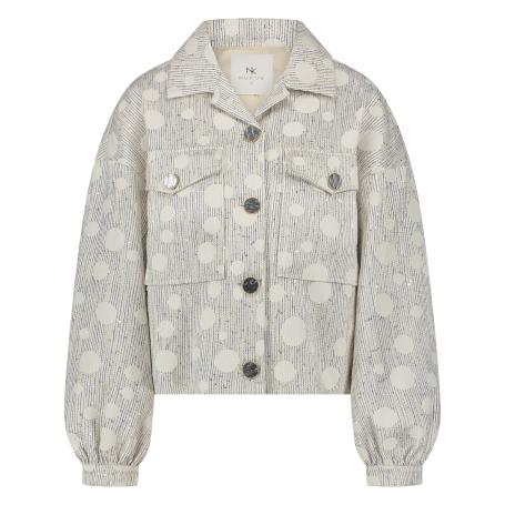 NUKUS Jasje Harmony Jacket Dott Off White/Navy