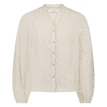 NUKUS Malaga Blouse Embroidery Off White