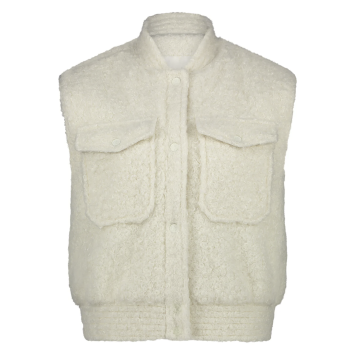 NUKUS Mia Gilet Boucle Off White