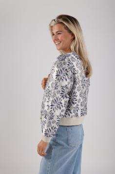 NUKUS Jasje Maureen Jacket Flower Silver Royal Blue