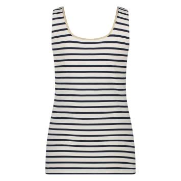 NUKUS Top Juba Singlet Stripe Off White / Navy